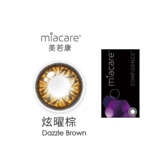 MIACARE 美若康矽水膠彩色月拋1片裝-炫曜棕